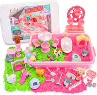 Kipipol Unicorn Sensory Bin for Toddlers 3-4 - Pet Sand Kit