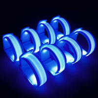 KIRALUMI 8 Pack LED Light Up Bracelets, 3 Modes - Blue - 8 PCS