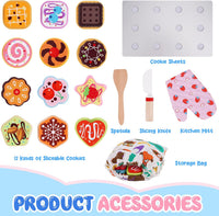 Slice and Bake Wooden Cookie Play Food Set for Kids Kitchen - Cookie B - image 2
