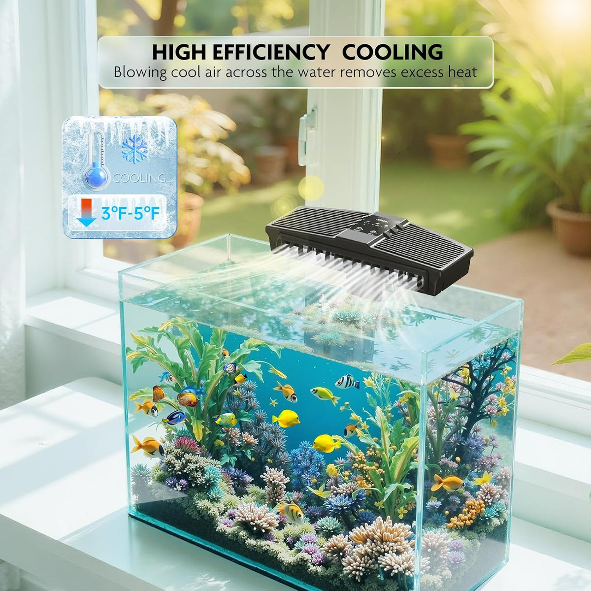 PAIZOO Aquarium Chiller Fan with Temp Probe & LCD Display - PZBC-1 - image 2