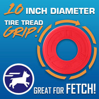 Nerf Dog Tire Flyer Dog Toy Gift Set - Red / 10 Inch - image 2