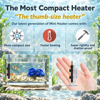 10W USB 5V/2A Alumina Ceramic Super Mini Betta Heater for Tanks ≤ 1 - For Tanks ≤ 5 Gal - image 2