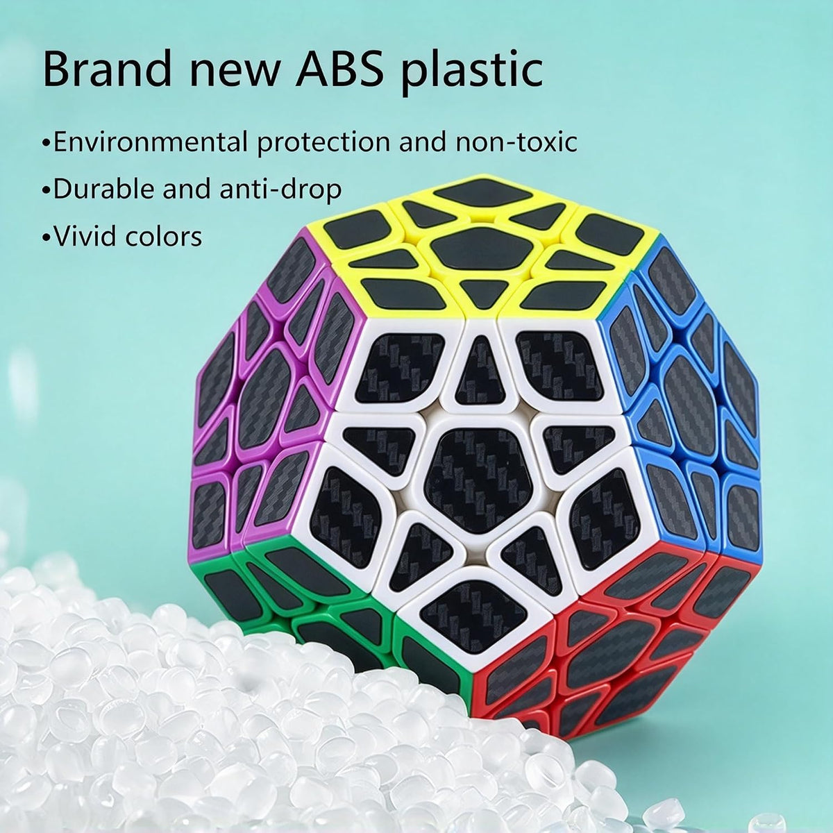 Speed Cube Set, ROXENDA 2x2 3x3 Pyramid Cube Bundle [3 Pack] – Fun for Kids & Family - 5 Pack Carbon Fiber - image 2