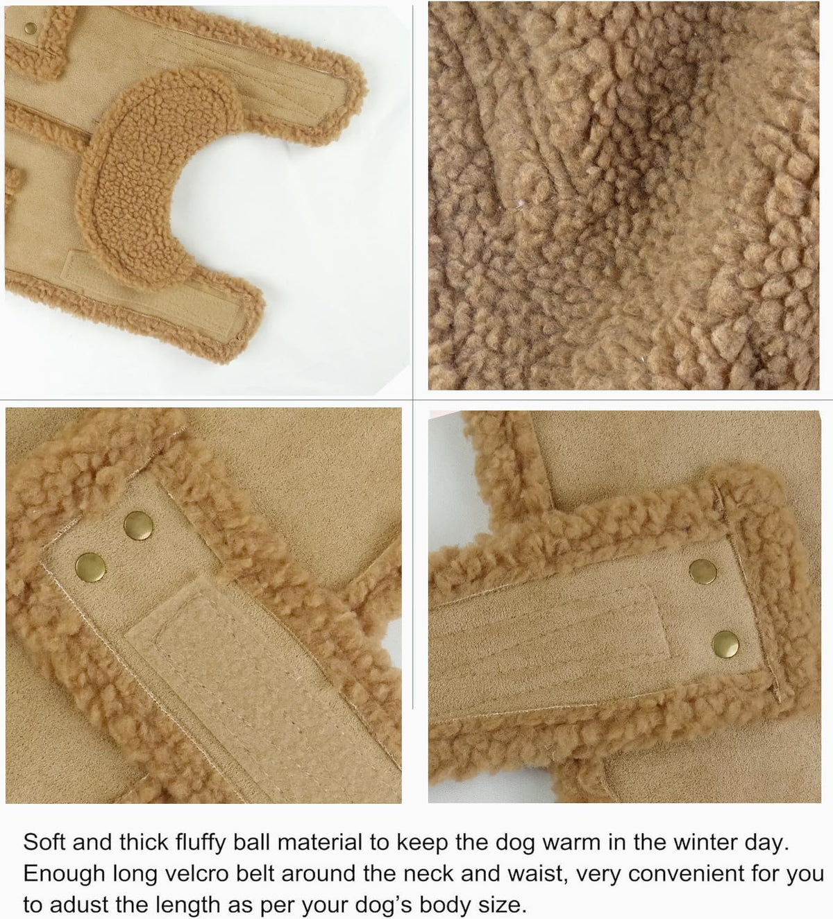 Dog Winter Jacket, Warm Windproof Dog Sweaters for Small Dogs - brown / X-Large(41.9lb-57.3lb) - image 4