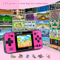 Handheld Game for Kids -Preloaded 220 Retro Video Games - Black+pink - image 2
