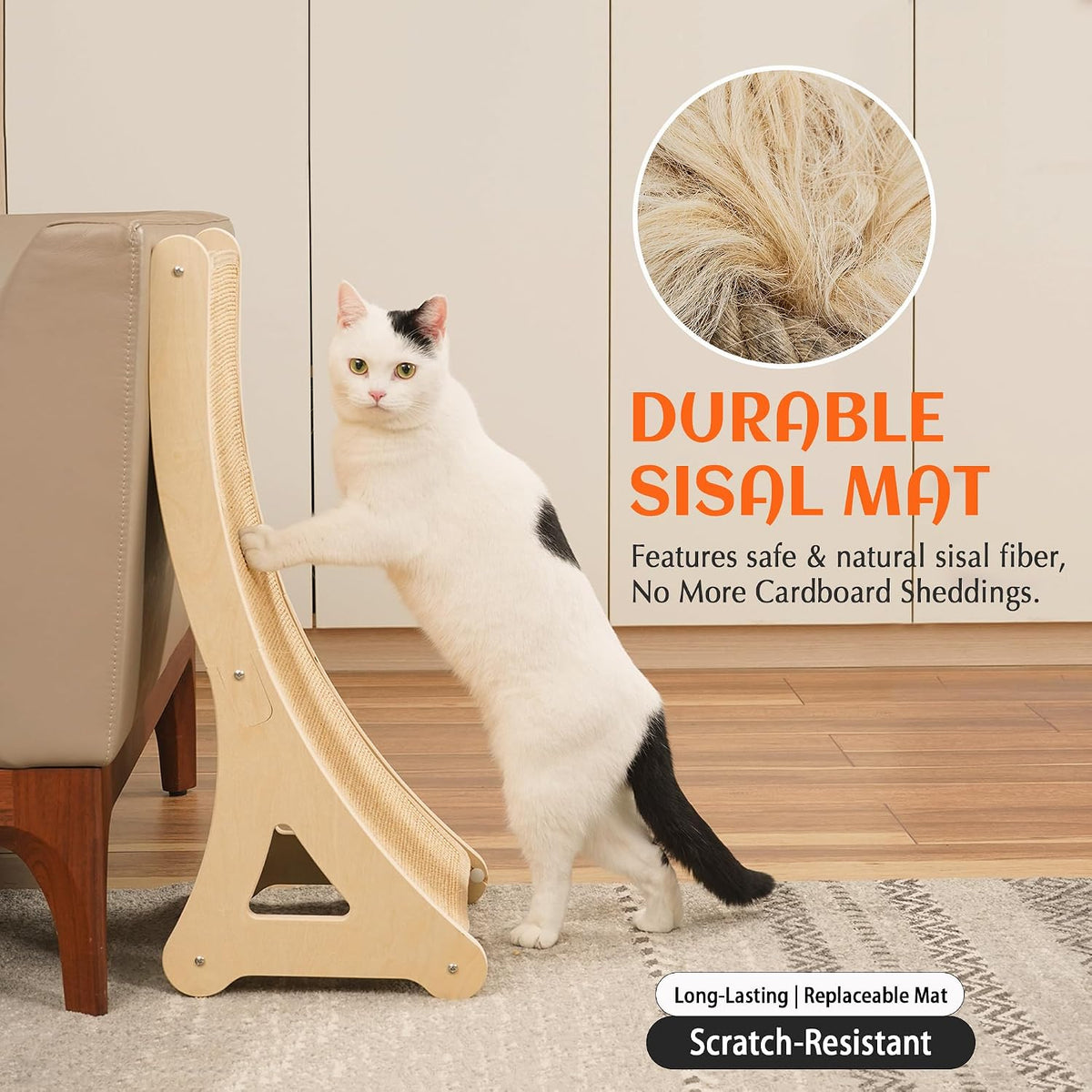 PETKARAY Couch Corner Cat Scratcher - Chevron / Curved - image 3