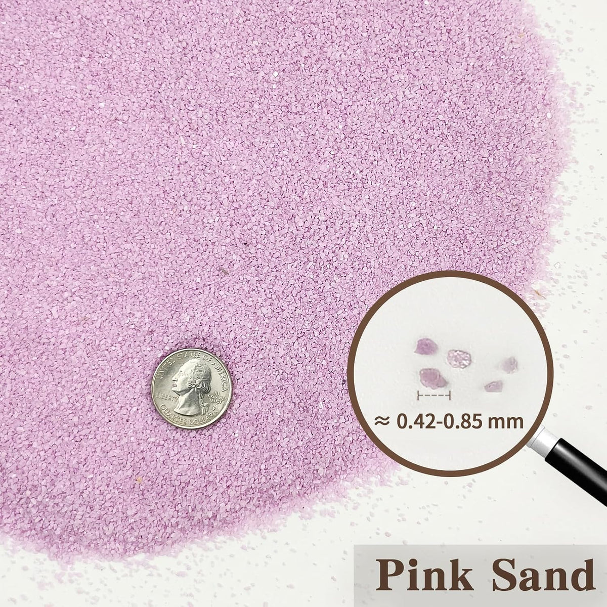 5 lbs Aquarium Sand, Beige Fish Tank Sand - Pink / 20 LB - image 2