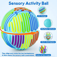 Helsort sensory fidget ball with 20 colorful silicone strings and storage bag - view 2