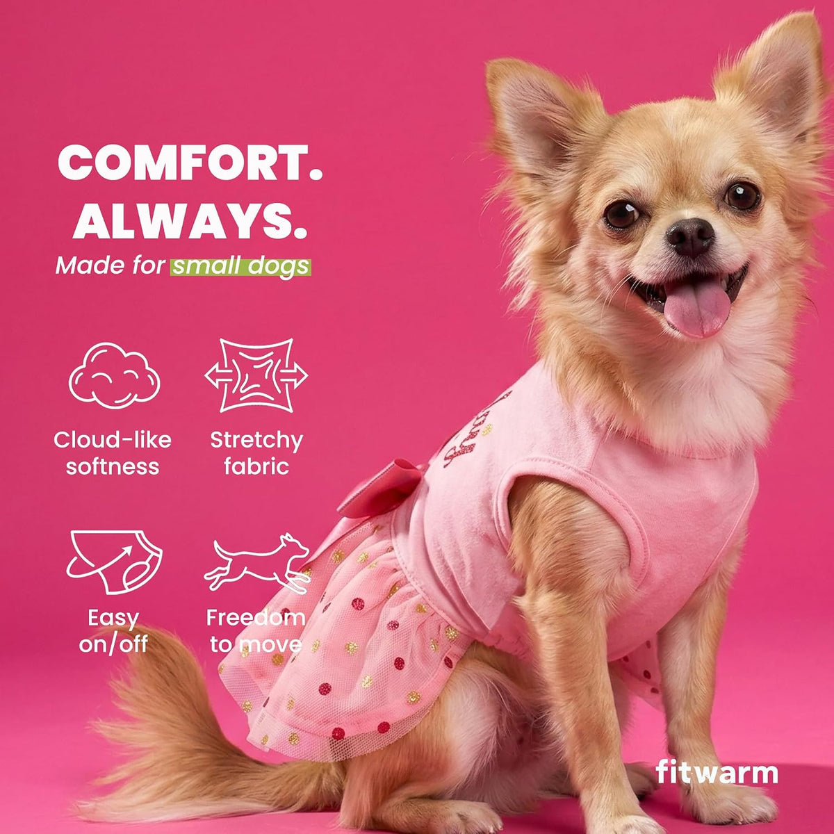 Fitwarm Birthday Girl Dog Tulle Dress - Medium / Birthday Girl - image 2