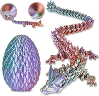 Small Dragon Eggs with Dragon Inside - Gradient Blue-green-brown / M (H:5.8 inches)