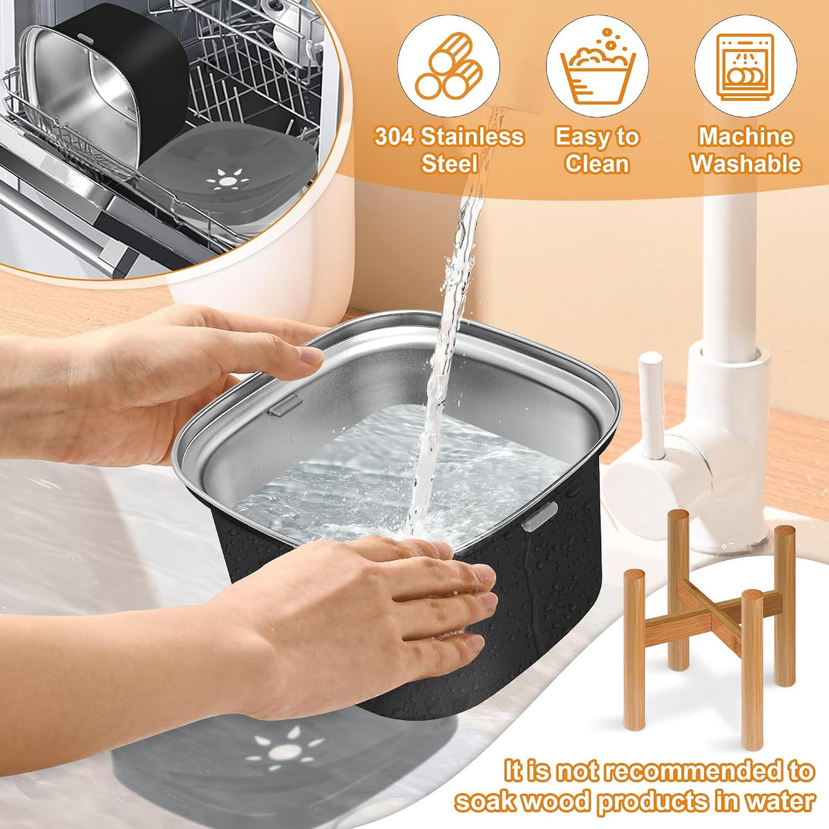 3L Elevated Dog Water Bowl - Black - image 4