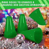 Woanger white plastic cheer megaphones, 12 pack - view 16