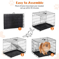 Sweetcrispy 36 Inch Dog Crate, Medium Dog Cage - Single Door / 18.0"L x 12.0"W x 14.0"H - image 3