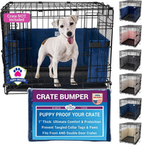 Pet Dreams Dog Crate Bumper - 42.0"L x 28.0"W x 14.0"H / Navy Blue