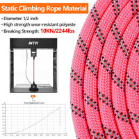 Heavy Duty Dog Leash, 15FT Training Leash with Swivel Lockable Hook, Padded Handle and Highly - 50ft*3/8" / Pink - image 2