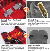 Dog Fleece Vest Sweater Winter Jacket for Small and Medium Large Dogs - X-Small / #2 RED BUFFALO PLAID - image 4