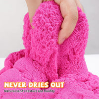 NiToy FlexiSand Toy Sand 2.2Lbs Moldable Sensory Sand for Kids - Hot Pink - image 3