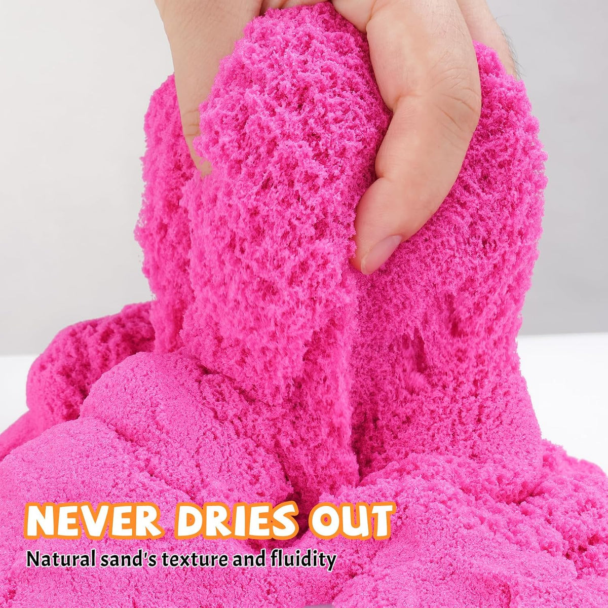 NiToy FlexiSand Toy Sand 2.2Lbs Moldable Sensory Sand for Kids - Hot Pink - image 3