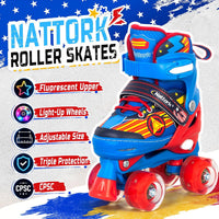 Kids Roller Skates for Boys - Star Blue / X-Small(7C-9C) - image 2