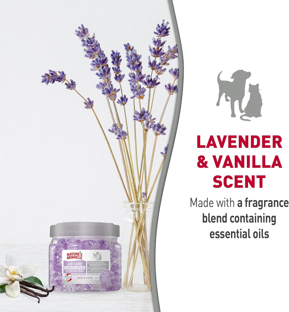 Nature's Miracle Air Care Deodorizer Gel Beads, Lavender Vanilla - image 2