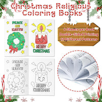 24Pcs Bible Coloring Books Religious Theme DIY Color-in Pages – Fun for Kids & Family - Christmas Religious (48Pcs) - image 3