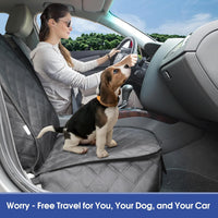 Front Seat Cover for Dogs with Side Flaps - 1_Pack / Black - image 4