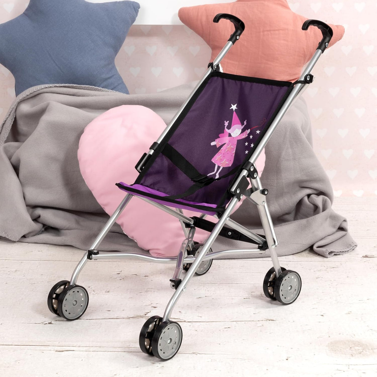 Bayer Design Doll Buggy - Folding Stroller for Dolls up to 18 Inches, Blue – Fun for Kids & Family - Lilac - image 4