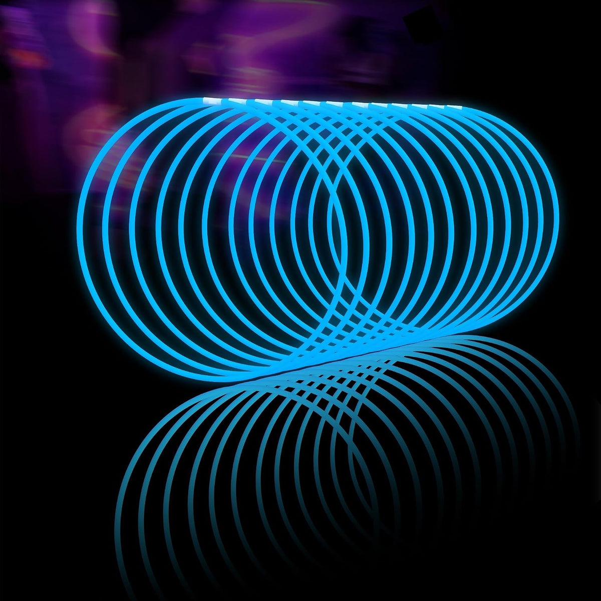 Glow Fever Glow Sticks Bulk 100ct 22'' Glow Necklaces with Connectors - Blue