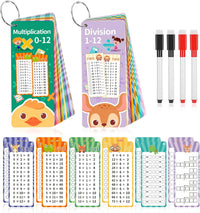 13 Pcs Multiplication Flashcards 0-12 - Multiplication and Division