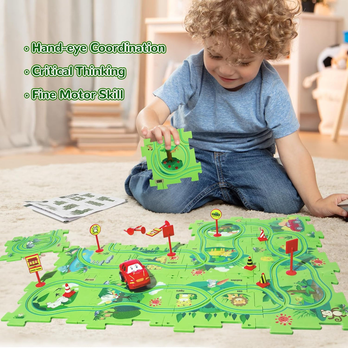 Plastic Floor Puzzles for Kids Ages 3-5 - Forest - image 2