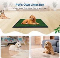 FluffyDream Dog Grass Pad with Tray - 20“X30”X2 - image 2
