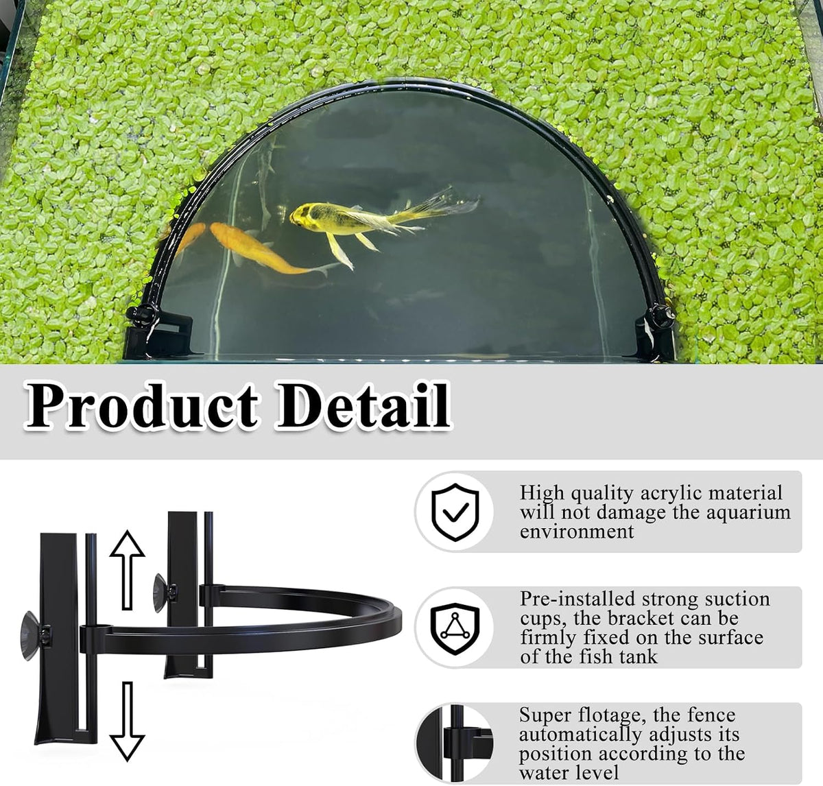 Pryitier Aquarium Floating Plant Barrier - Style-2 - image 2