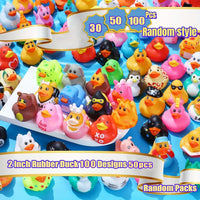 LINICE 30 Pcs Rubber Ducks, Random Assortment Ducks Bulk - 50 Pcs - image 2