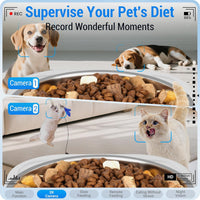 Frienhund Automatic Cat Feeder with Camera: 5G WiFi Automatic Dog - White-2 - image 3