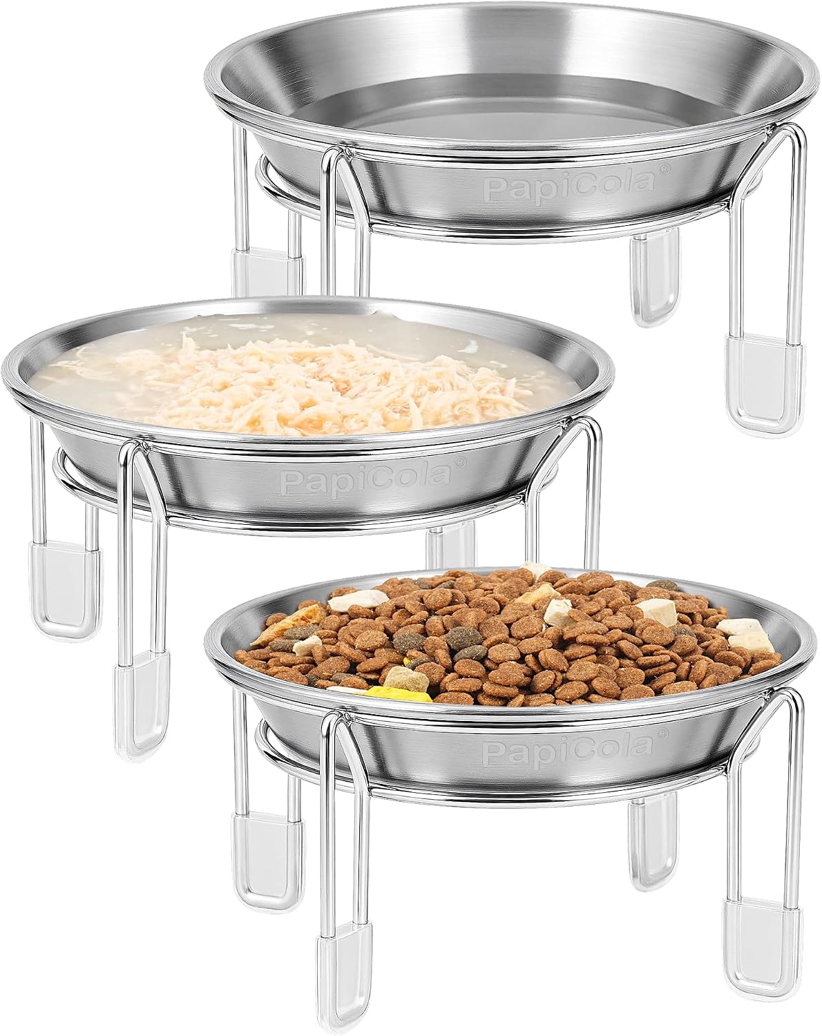 Elevated cat Bowl 2PC, 6.3" Wide Raised Cat Bowl – Essentials for Cats - 3PC