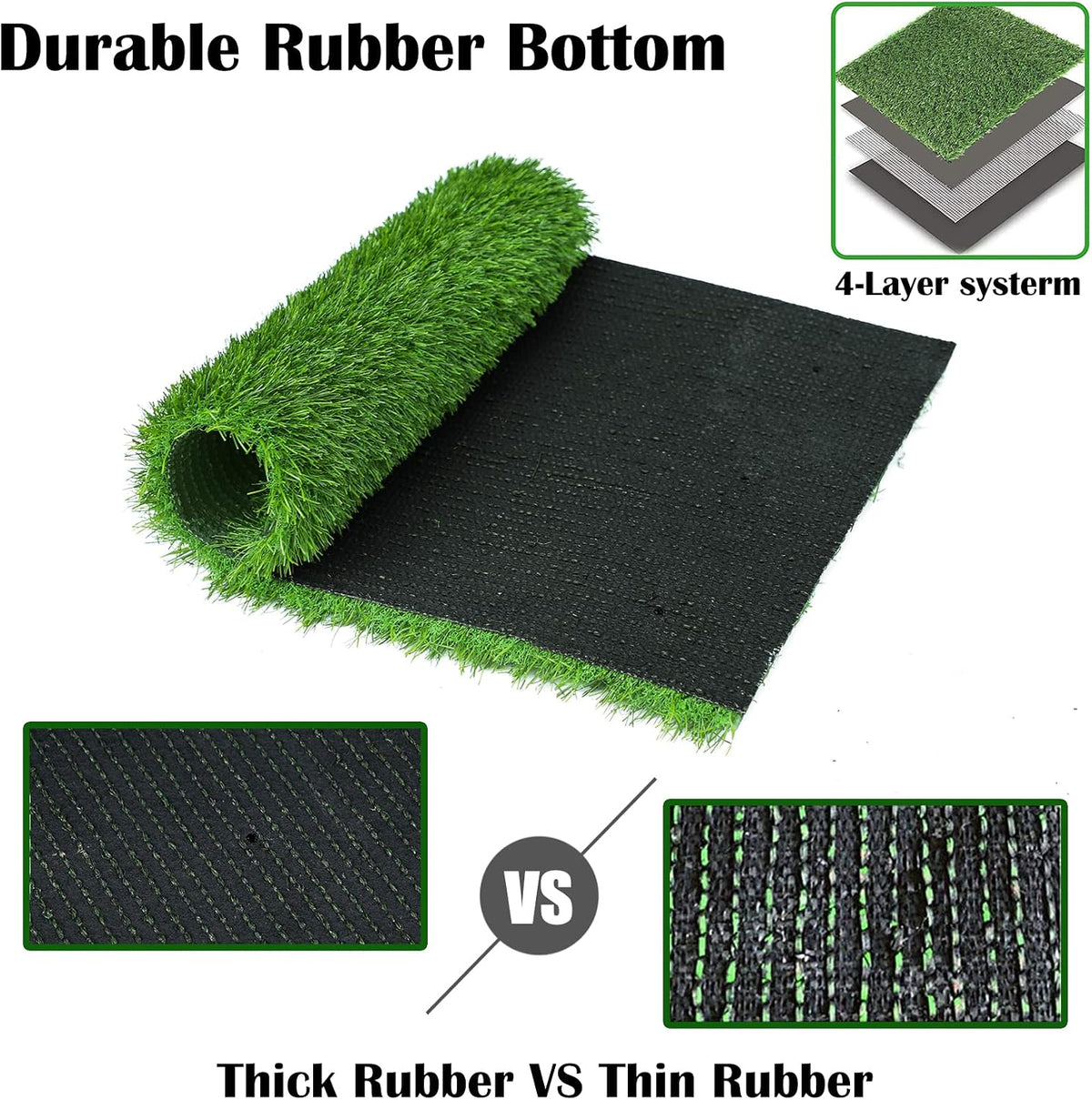 GLOBREEN 34" x 23" Fake Grass Pee Pad for Dogs Potty Training Turf - Green-01 / 19x29 Inch - image 4
