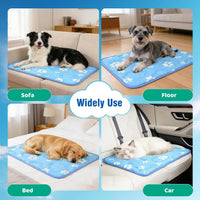 Dog Cooling Mat, Extra Large Cooling Dog Bed Mat for Indoor & Outdoor, Q-Max>0.5, Machine Washable - Blue / X-Large - image 3