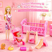 TQRAZ 76 Pcs Doll Car Playset Clothes and Accessories with 11.5 Inch - 96 pcs - image 4
