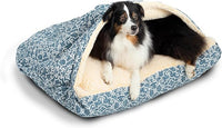 Snoozer Pet Products Luxury Rectangle Cozy Cave, Wag Collection, Large, Ramey Oxford
