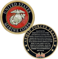 Military Gift Shop Air Force Armed Forces Prayer Coin - Usmc