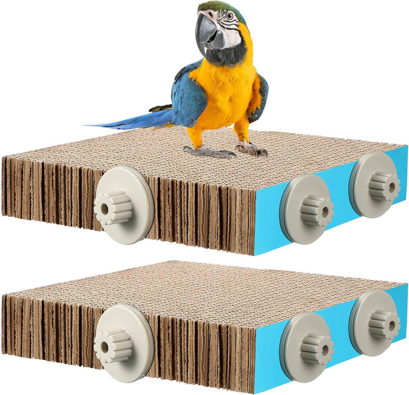 Skyygemm 2 Pcs Bird Toys Parrot Perch Stand Cage Accessories - Large