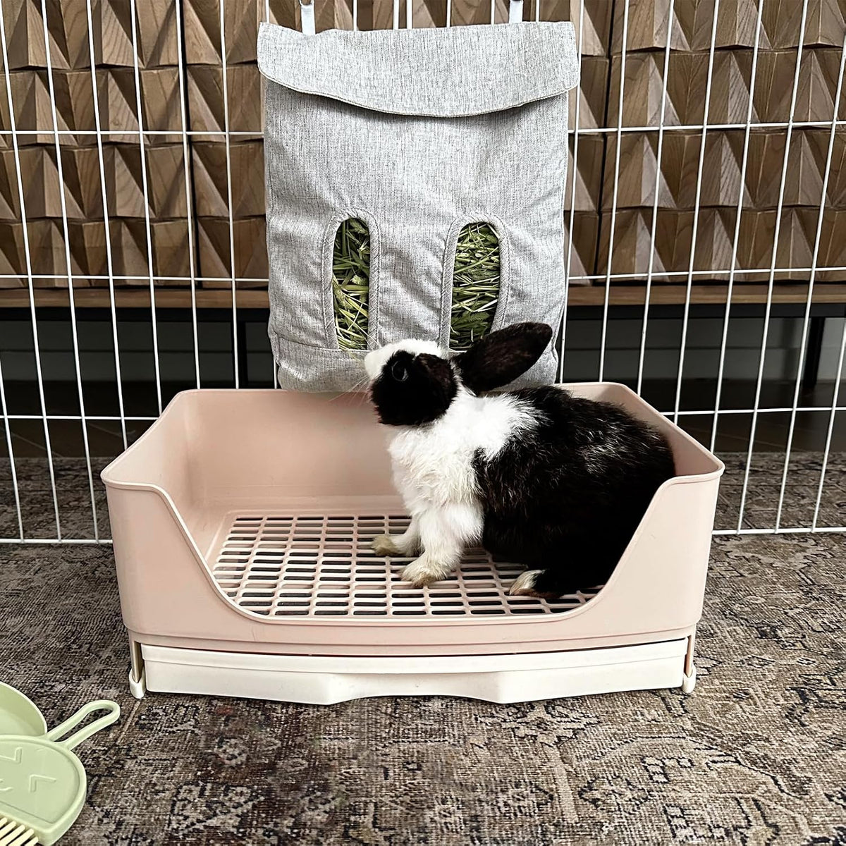 Large Rabbit Litter Box Bunny Litter Box - Brown - image 4