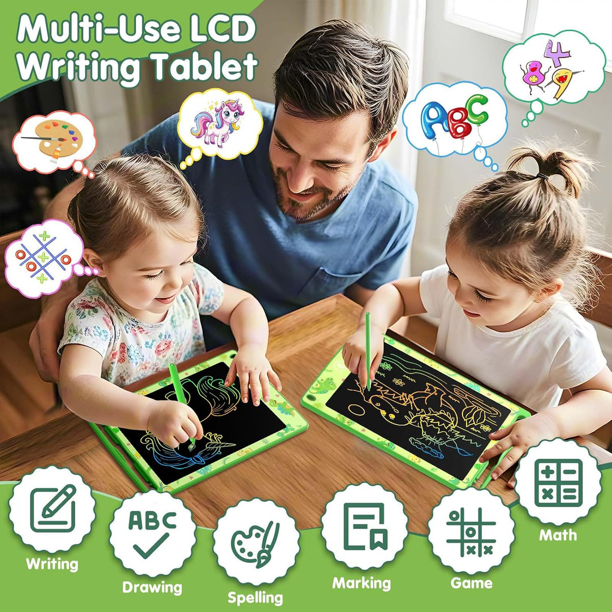 Party Favor 12 Pack LCD Writing Tablet for Kids - Dinosaur (Single) - image 2