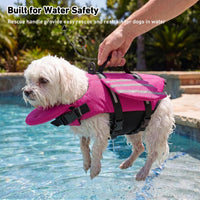 Dog Life Jacket, Cute Wings Adjustable Dog Life Vest with Chin Float and Handle for Swimming - Pink / M (Chest Girth 16.1"-24.8") - image 3