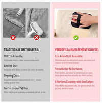 Pet Hair Remover, Electrostatic Pet Hair Removal Gloves, Reusable Cat & Dog Hair Remover for Couch, Furniture, Carpet, Curtain, Upgraded Animal Fur Removal Tool, Cat Grooming Gloves-1 PCS
