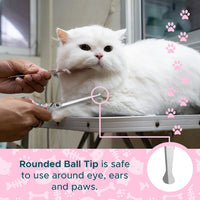 Kenchii Happy Kitty Ball Tip Grooming Scissors for Cats 5.5in Pink – Essentials for Cats - 6.5 Inch / Pink - image 3