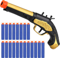 Toy Pirate Foam Blaster for kids Soft Foam Darts 20pcs Themed - Black