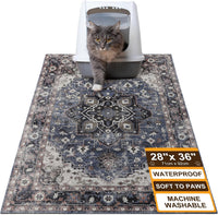Cat Litter Mat, 20" x 28" Litter Trapping Mat, Waterproof – Daily Care for Cats - Classic Retro / 28x36 Inch (Pack of 1)