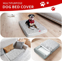 Waterproof Dog Bed Covers Replacement Lovely Grey Star Print - Grey Star / 22 x 35 x 5 inch - image 4