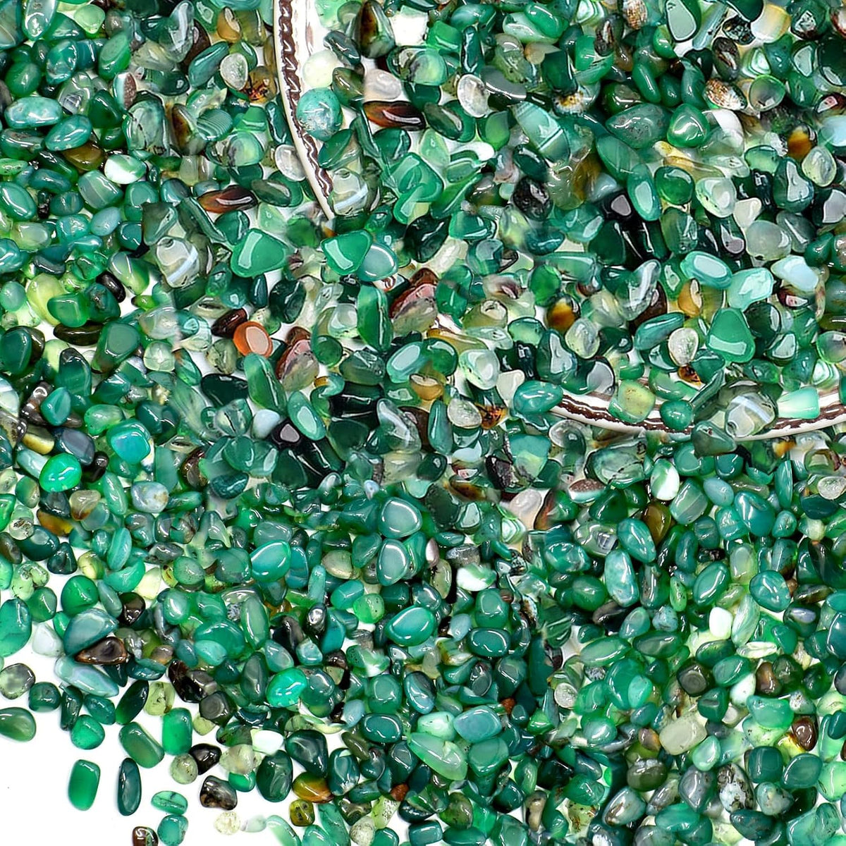 2.2LB Green Agate Aquarium Gravel - 4 LB / Green Pebbles